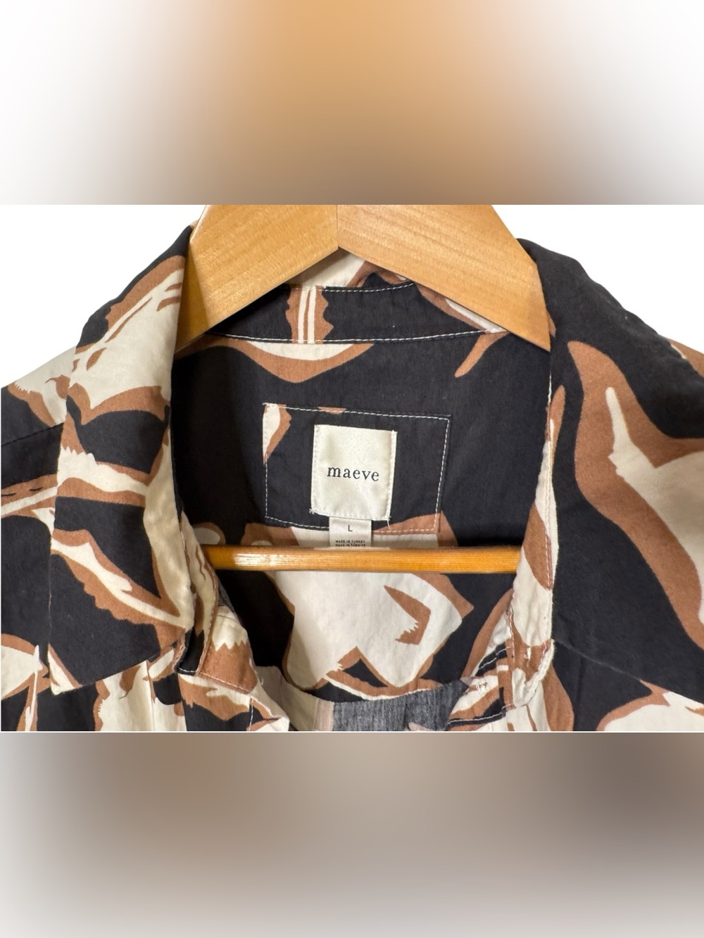 Maeve by Anthropologie Floral Button-Front Maxi Shirt Dress – Size L